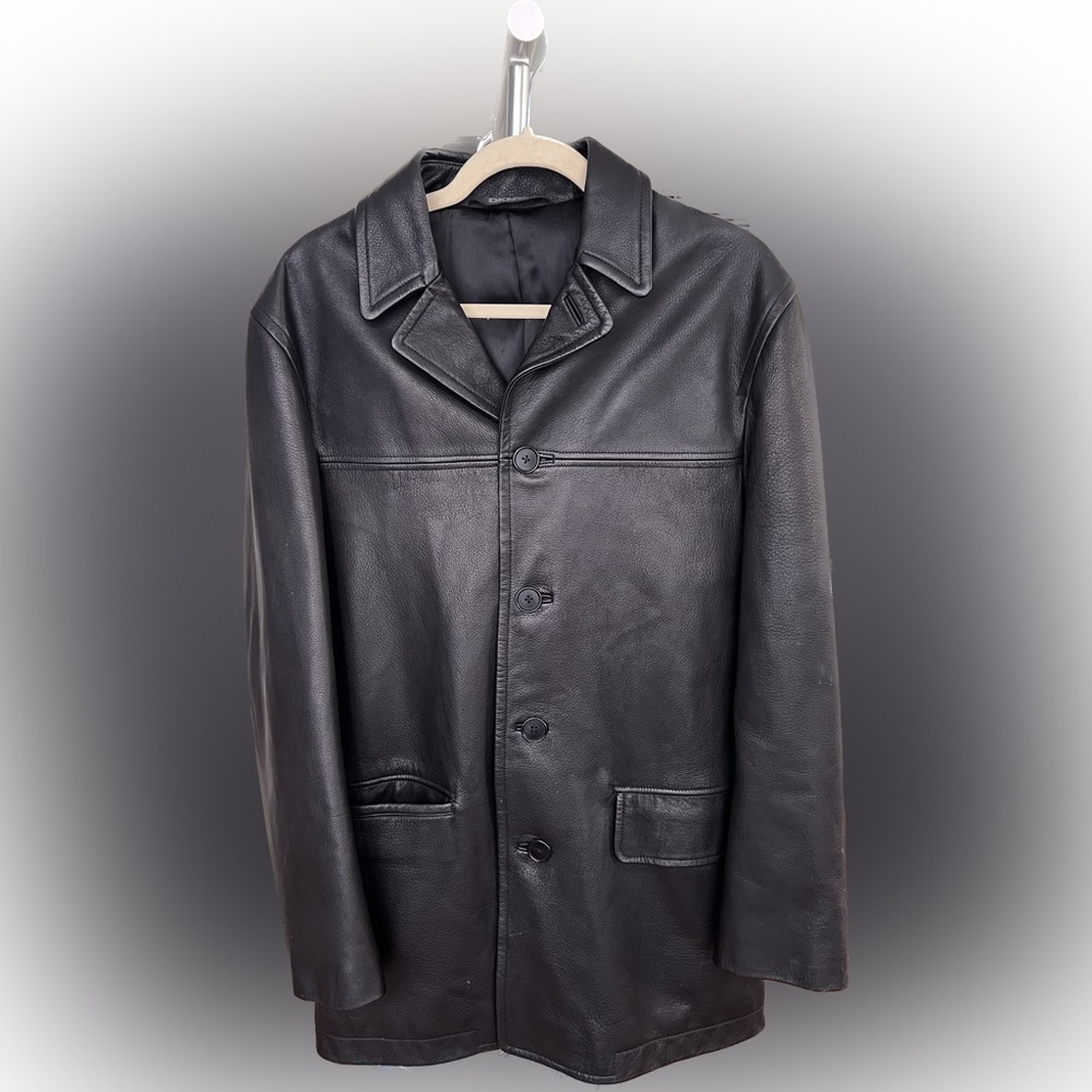 DKNY Leather Trench Coat